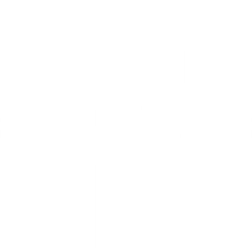 Facebook logo white circle.