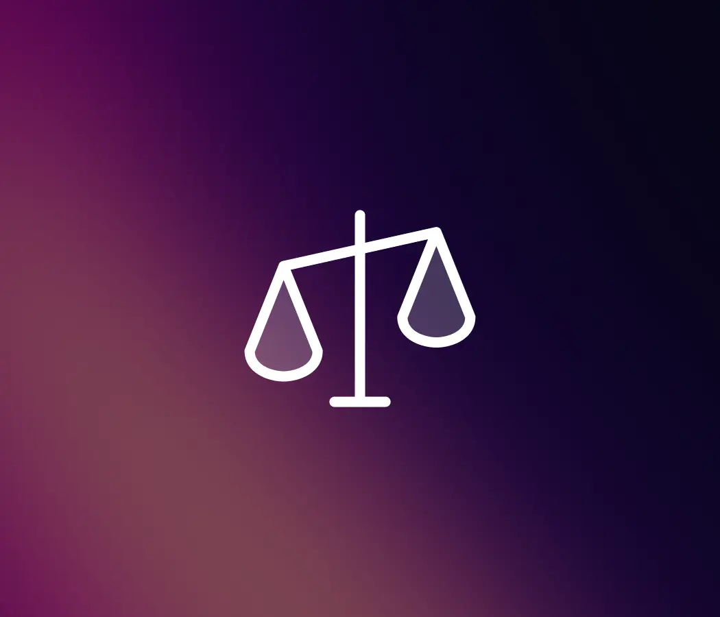 A gradient background with a weigh scale icon displayed prominently