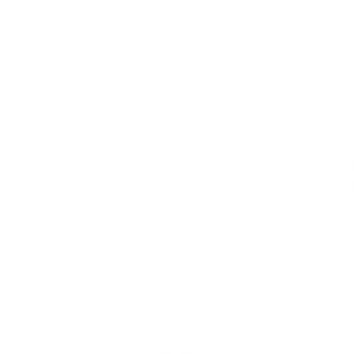TikTok logo white circle.