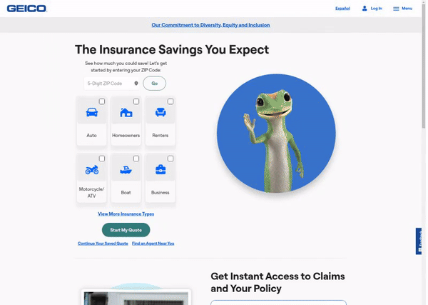 A demo that shows Skyvern generating a Geico insurance quote autonomously