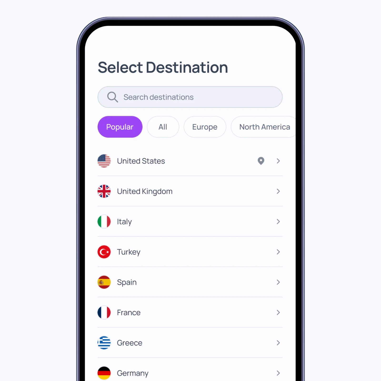 Roamless destinations